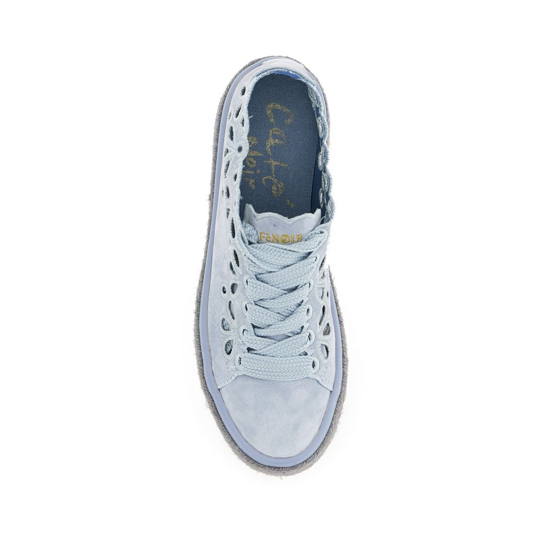 CAFèNOIR scarpe donna sneaker pelle scamosciata corda pizzo C1DM6060 B003 CELESTE estate 2026