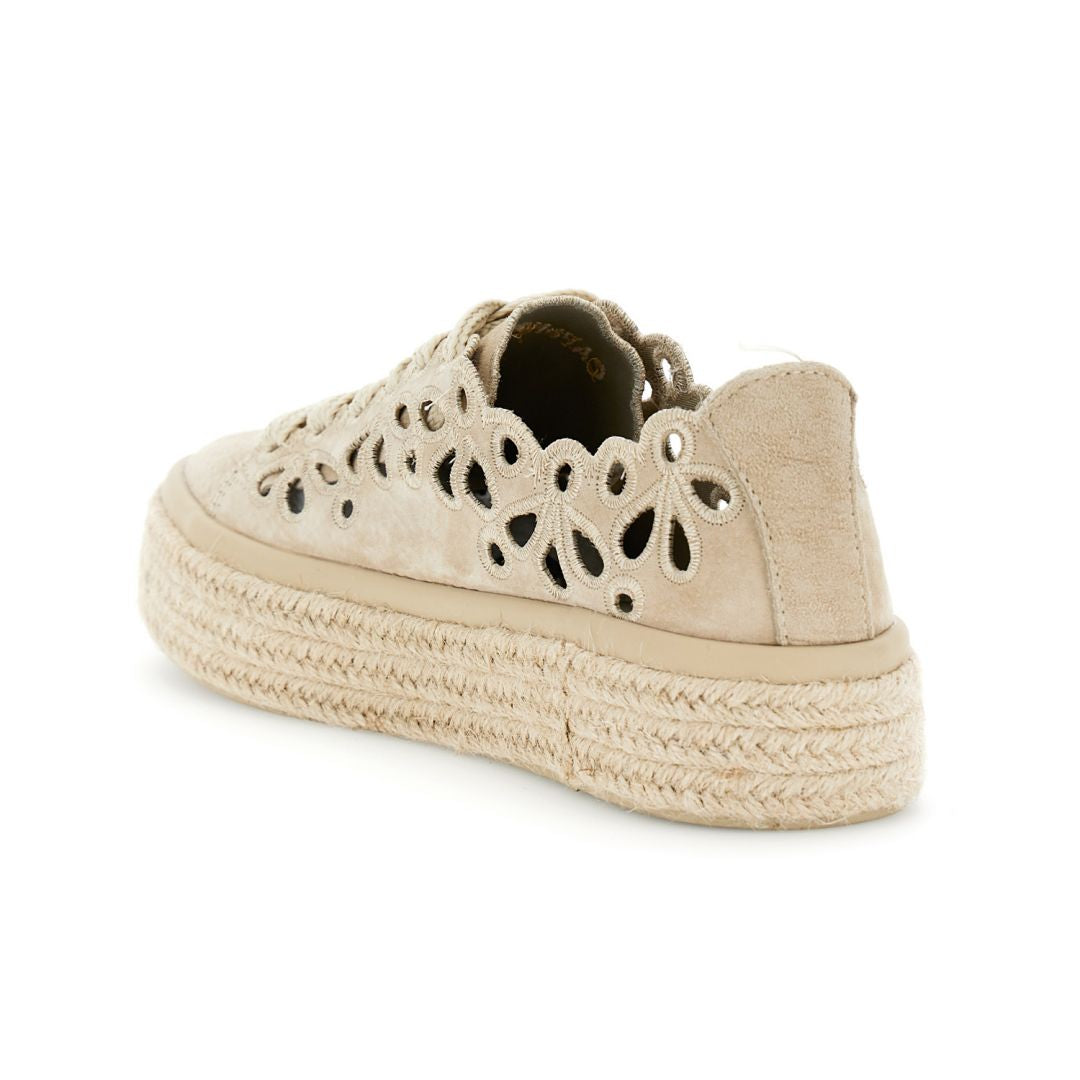 CAFèNOIR scarpe donna sneaker pelle scamosciata corda pizzo C1DM6060 M008 BEIGE estate 2026