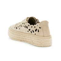 Thumbnail for CAFèNOIR scarpe donna sneaker pelle scamosciata corda pizzo C1DM6060 M008 BEIGE estate 2026