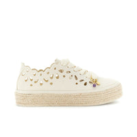 Thumbnail for CAFèNOIR scarpe donna sneaker tessuto corda pizzo C1DM9060 M008 BEIGE estate 2026