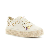 Thumbnail for CAFèNOIR scarpe donna sneaker tessuto corda pizzo C1DM9060 M008 BEIGE estate 2026