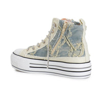 Thumbnail for CAFèNOIR scarpe donna sneaker mid denim strass C1DM9104 Z027 JEANS GIALLO estate 2025