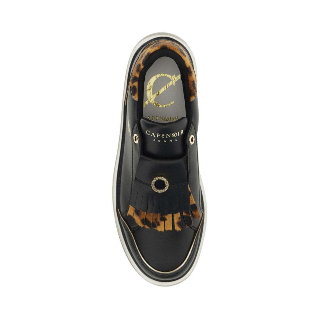 CAFèNOIR scarpe donna sneaker slip on pelle C1DS1007 N013 NERO CAVALLINO inverno 2025