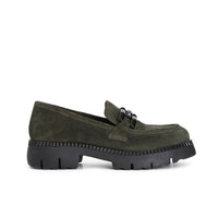 Thumbnail for CAFéNOIR scarpe donna mocassino camoscio morsetto C1EB6061 G001 VERDE inverno 2024