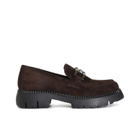 Thumbnail for CAFéNOIR scarpe donna mocassino camoscio morsetto C1EB6061 M12 MARRONE inverno 2024