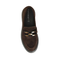 Thumbnail for CAFéNOIR scarpe donna mocassino camoscio morsetto C1EB6061 M12 MARRONE inverno 2024