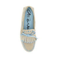 Thumbnail for CAFèNOIR scarpe donna mocassino casual basso pelle scamosciata C1EF6003 M006 BEIGE estate 2026