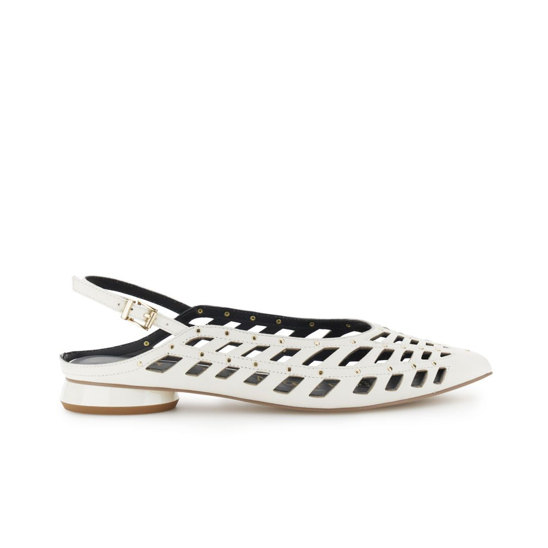 CAFèNOIR sandali donna slingback tacco basso a punta C1EG4005 W001 PANNA estate 2026