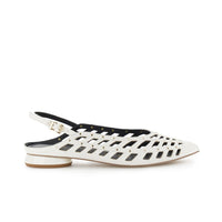 Thumbnail for CAFèNOIR sandali donna slingback tacco basso a punta C1EG4005 W001 PANNA estate 2026