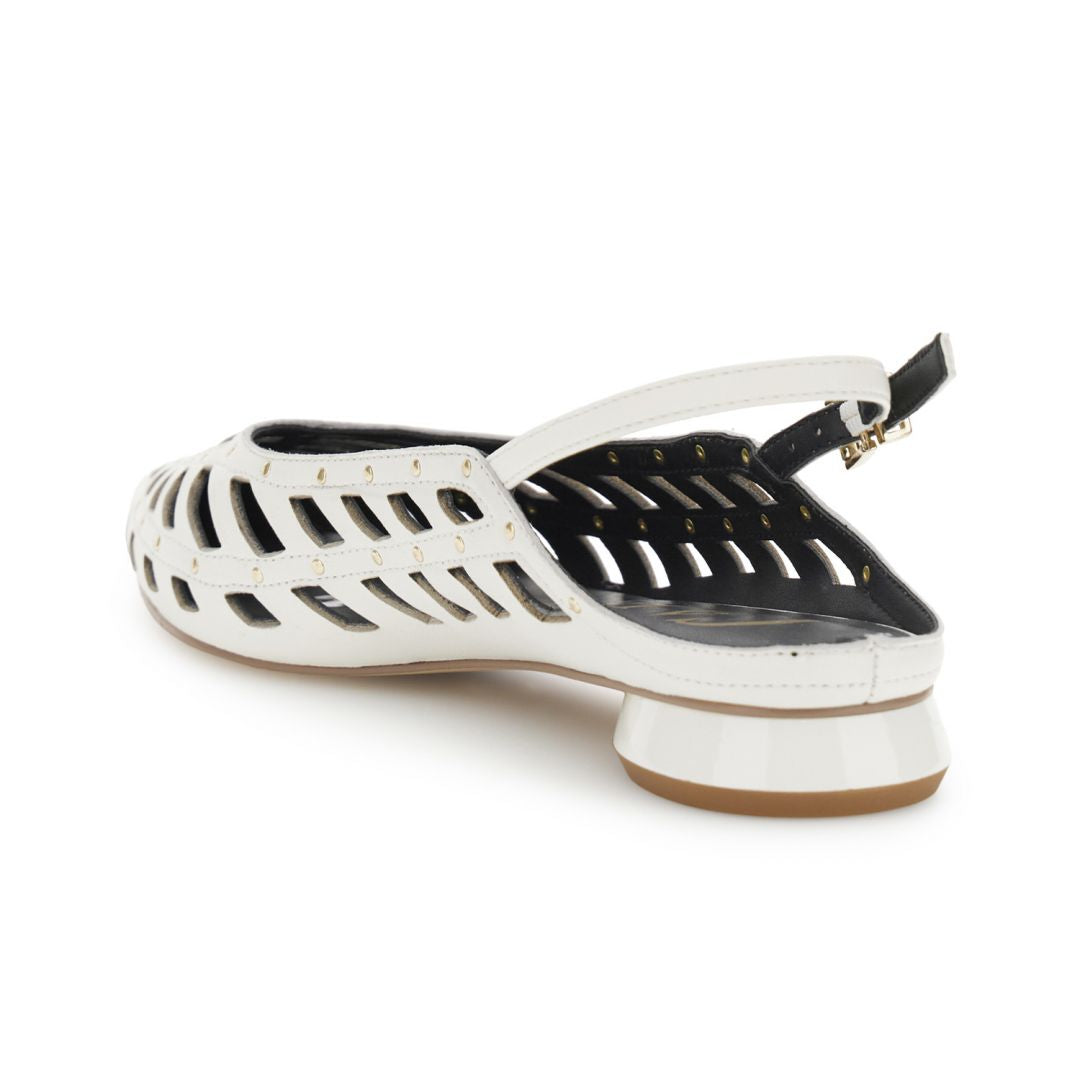 CAFèNOIR sandali donna slingback tacco basso a punta C1EG4005 W001 PANNA estate 2026