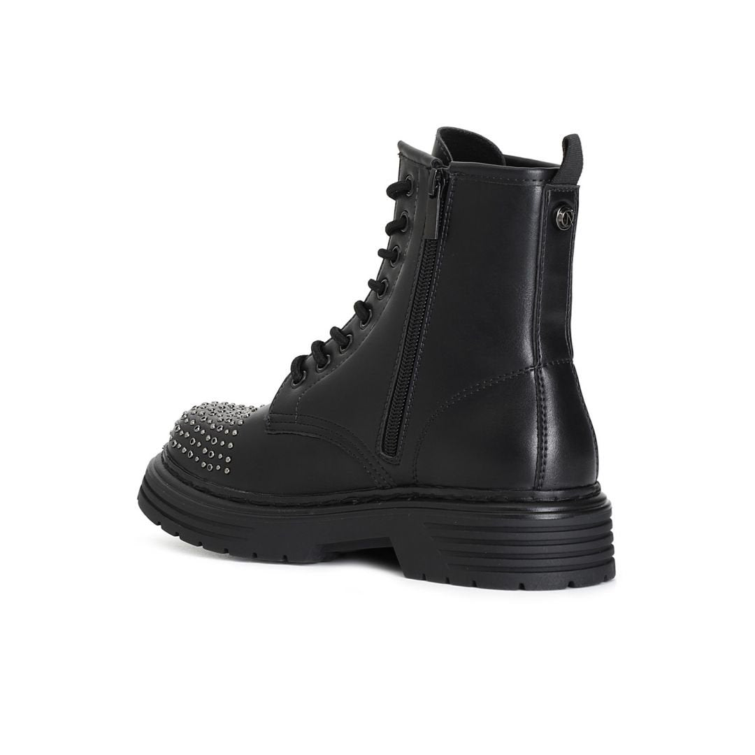 CAFèNOIR stivali anfibio donna tronchetti borchie C1FA9028 N001 NERO inverno 2024