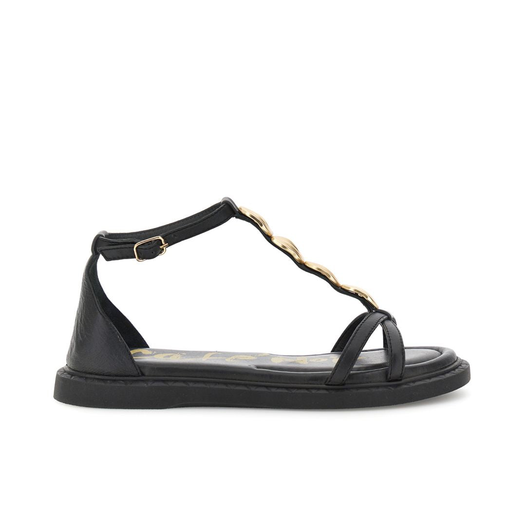 CAFèNOIR sandali donna flat bassi pelle tallone chiuso C1FB4010 N001 NERO estate 2026