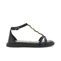 Thumbnail for CAFèNOIR sandali donna flat bassi pelle tallone chiuso C1FB4010 N001 NERO estate 2026