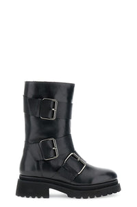 Thumbnail for CAFèNOIR stivali donna tronchetti pelle cerniera maxi fibbie C1FD1004 N001 NERO inverno 2025