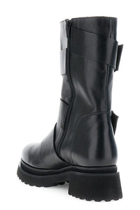 Thumbnail for CAFèNOIR stivali donna tronchetti pelle cerniera maxi fibbie C1FD1004 N001 NERO inverno 2025