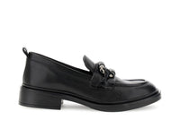 Thumbnail for CAFèNOIR scarpe donna mocassino pelle tacco basso C1GE1005 N001 NERO inverno 2025