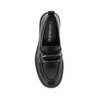 Thumbnail for CAFèNOIR scarpe donna mocassino pelle tacco basso C1GE1005 N001 NERO inverno 2025