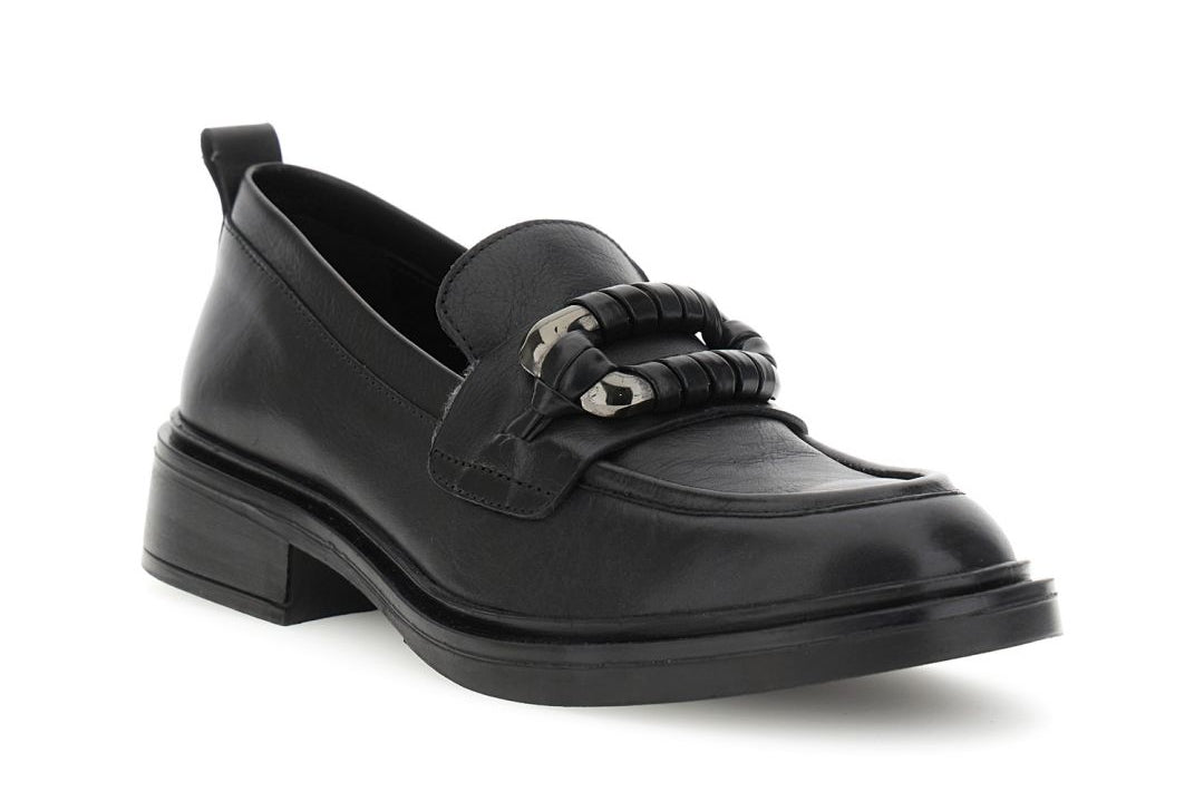 CAFèNOIR scarpe donna mocassino pelle tacco basso C1GE1005 N001 NERO inverno 2025