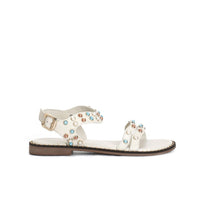 Thumbnail for CAFèNOIR sandali donna flat bassi pelle pietre C1GG1102 W059 BEIGE estate 2025