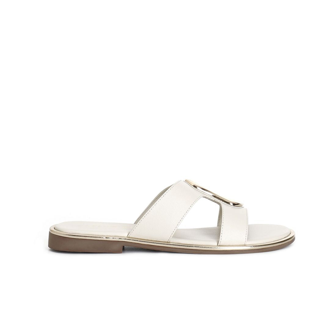 CAFèNOIR sandali donna ciabatta flat bassi pelle C1GG1666 W059 BEIGE ORO estate 2025