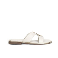 Thumbnail for CAFèNOIR sandali donna ciabatta flat bassi pelle C1GG1666 W059 BEIGE ORO estate 2025