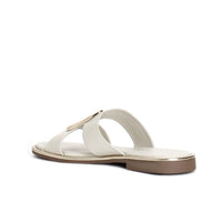 Thumbnail for CAFèNOIR sandali donna ciabatta flat bassi pelle C1GG1666 W059 BEIGE ORO estate 2025