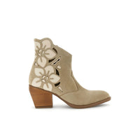 Thumbnail for CAFèNOIR stivaletti donna tronchetti pelle scamosciata traforati C1HB6112 M008 BEIGE estate 2026