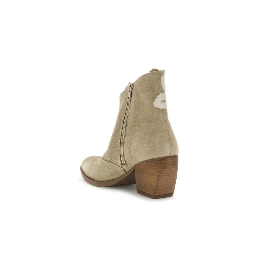 CAFèNOIR stivaletti donna tronchetti pelle scamosciata traforati C1HB6112 M008 BEIGE estate 2026