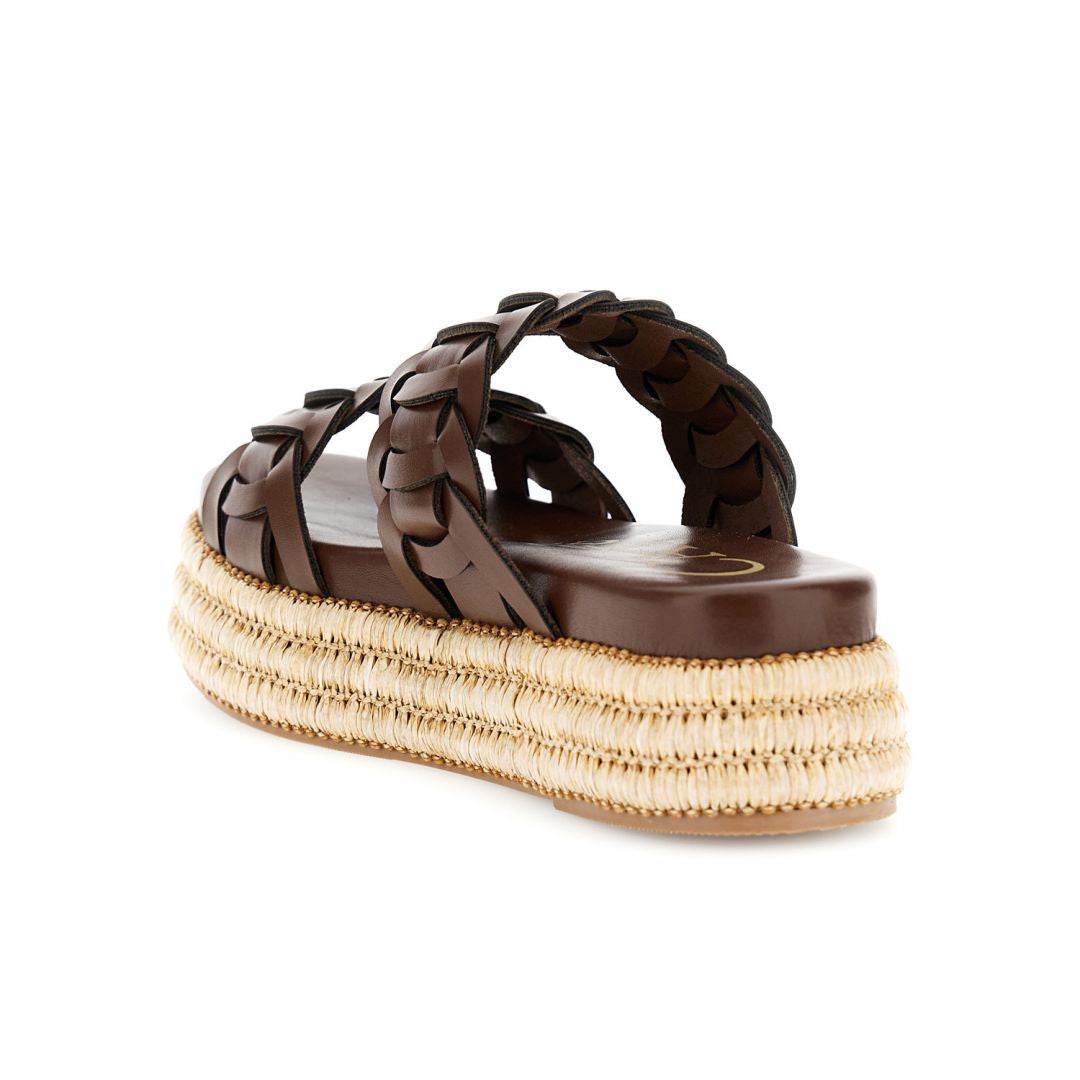 CAFèNOIR sandali donna senza cinturino espadrillas zeppa cm.6 C1HH9012 M012 TESTA DI MORO estate 2026