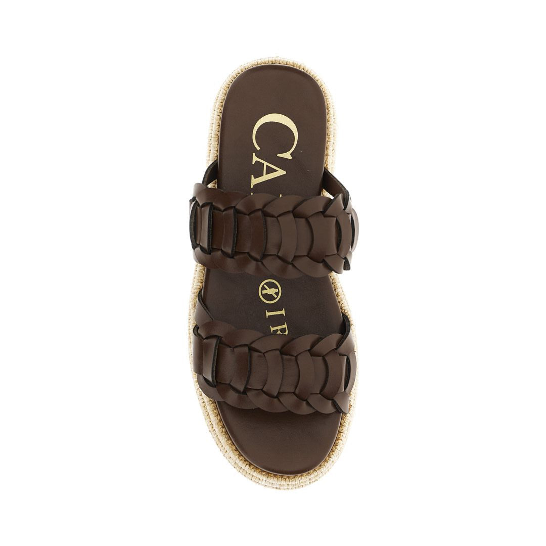 CAFèNOIR sandali donna senza cinturino espadrillas zeppa cm.6 C1HH9012 M012 TESTA DI MORO estate 2026