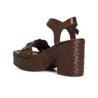 Thumbnail for CAFèNOIR sandali donna pelle tacco 9 C1HL1051 M012 MARRONE estate 2025