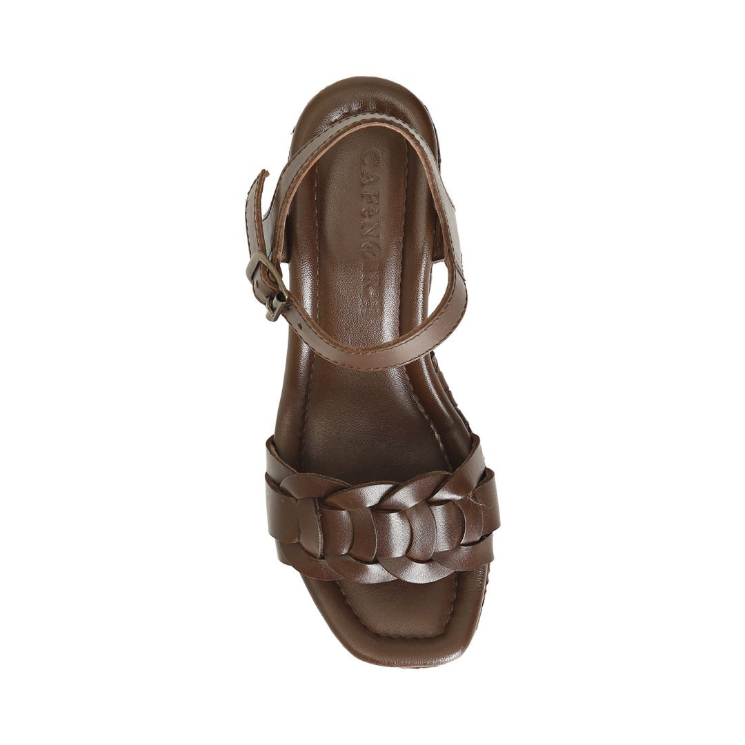CAFèNOIR sandali donna pelle tacco 9 C1HL1051 M012 MARRONE estate 2025