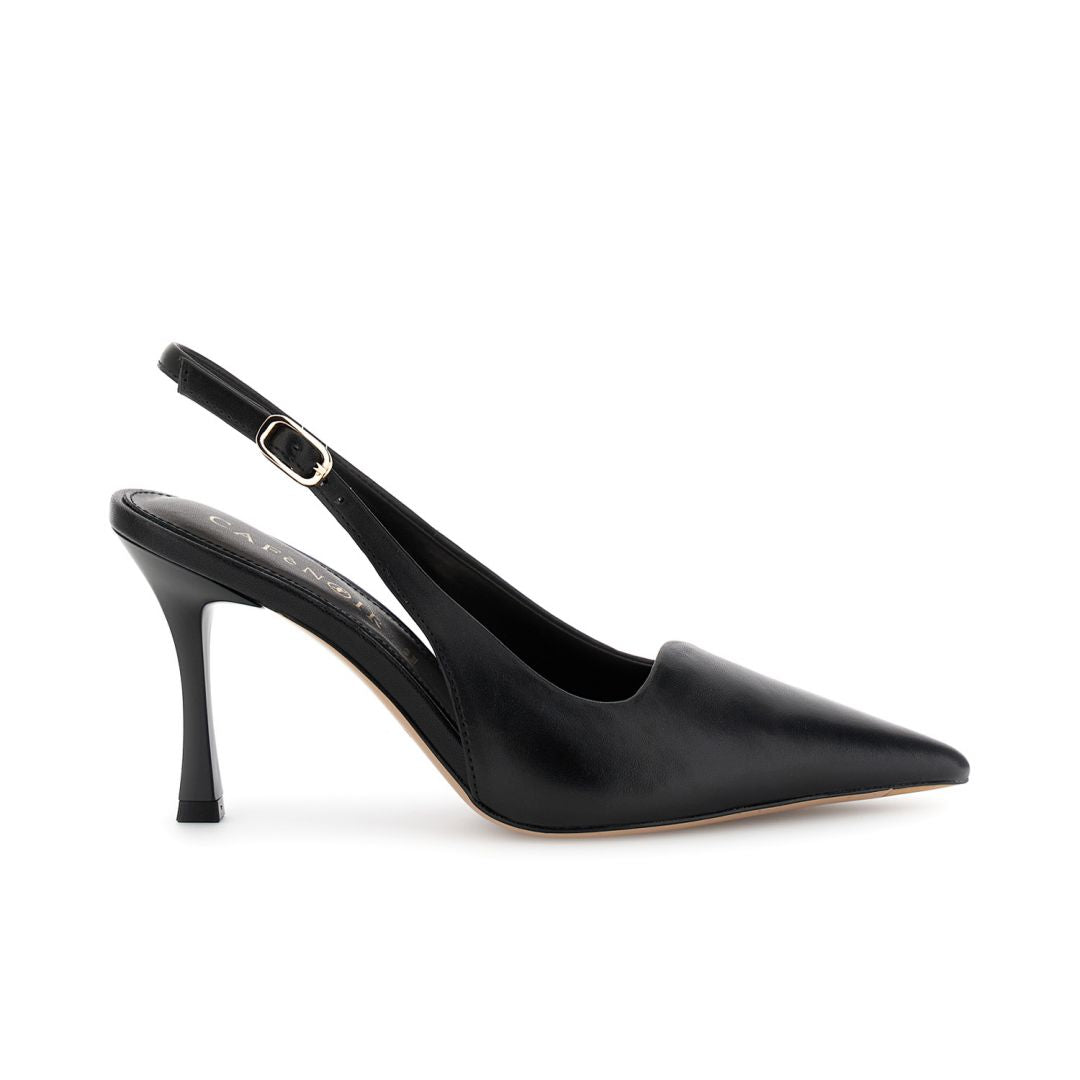 CAFèNOIR sandali donna slingback pelle punta tacco 80 C1NA4033 N078 NERO estate 2026