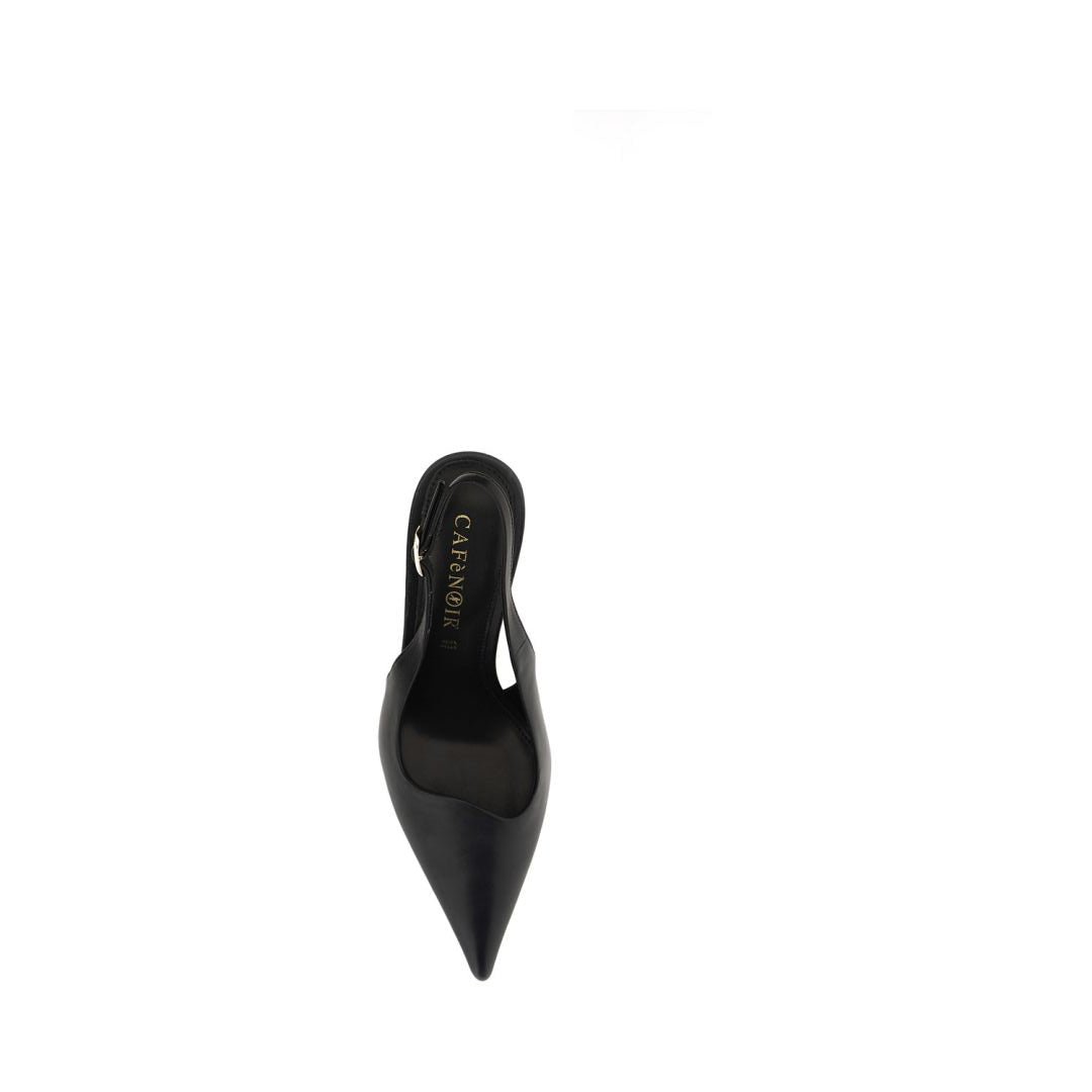 CAFèNOIR sandali donna slingback pelle punta tacco 80 C1NA4033 N078 NERO estate 2026
