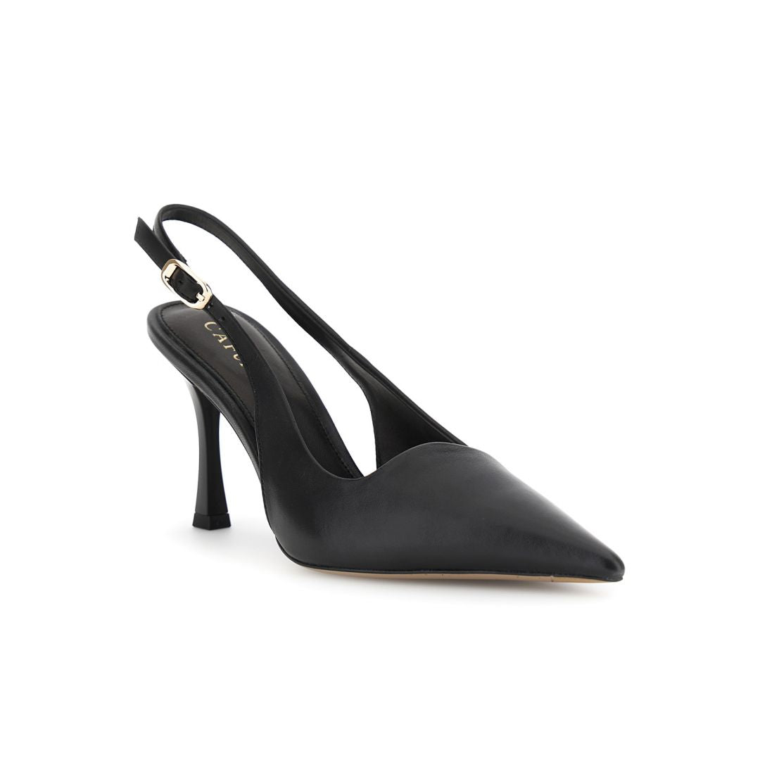 CAFèNOIR sandali donna slingback pelle punta tacco 80 C1NA4033 N078 NERO estate 2026