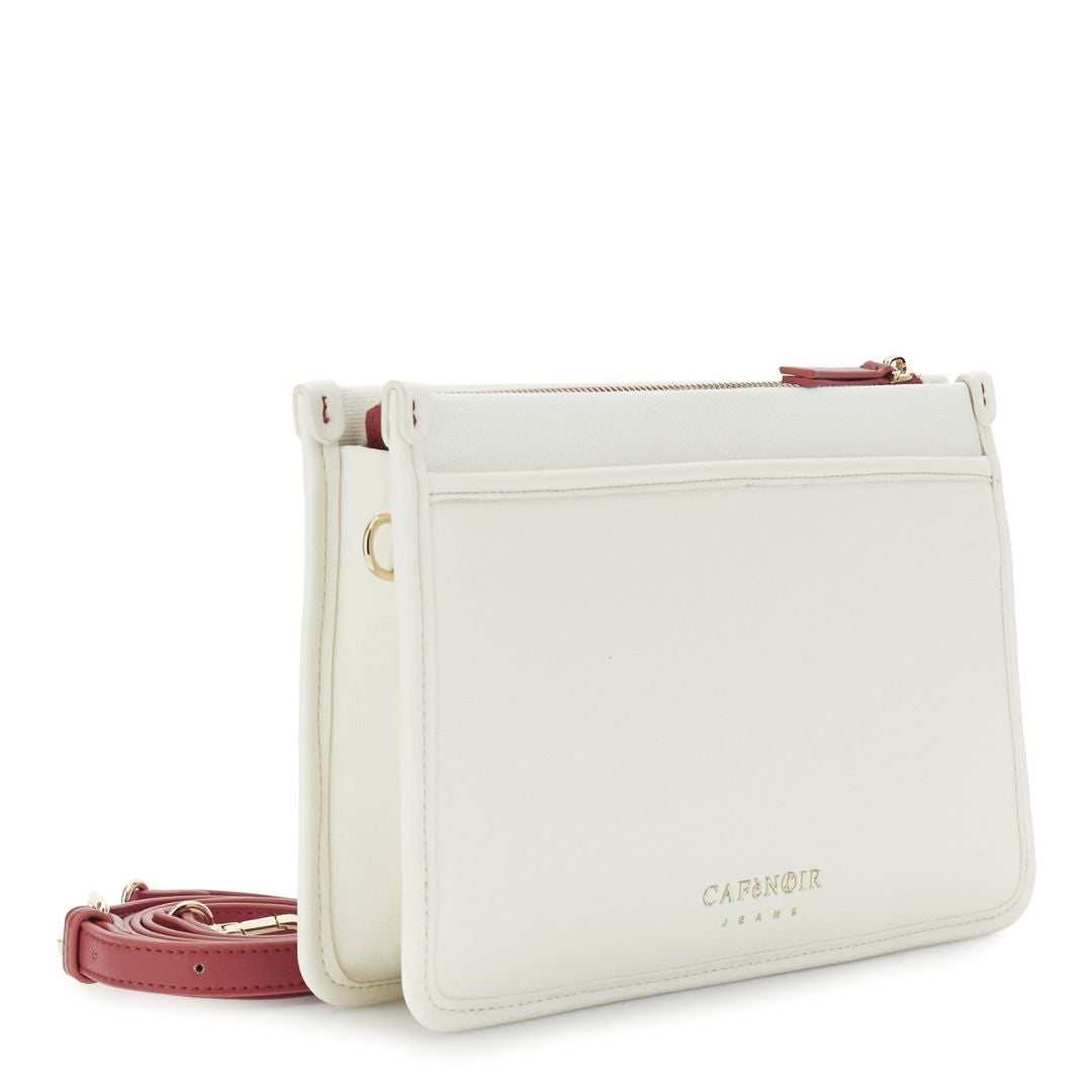 CAFèNOIR borsa donna clutch tracolla canvas ecopelle small C3JB0024 W001 BIANCO estate 2026