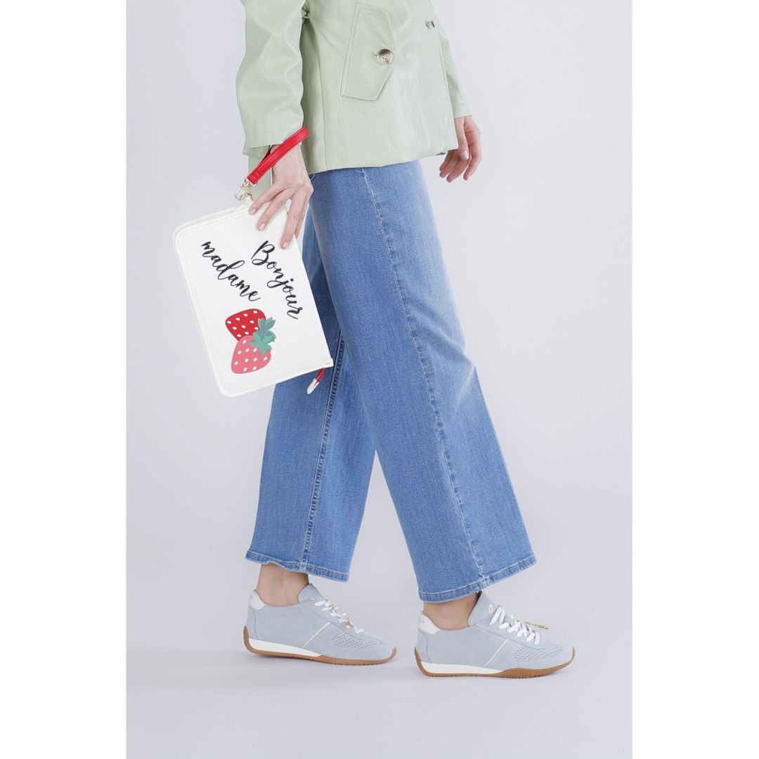 CAFèNOIR borsa donna clutch tracolla canvas ecopelle small C3JB0024 W001 BIANCO estate 2026