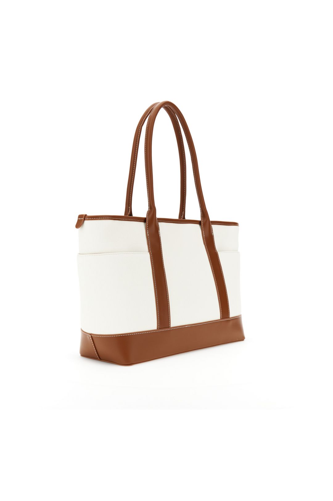 CAFèNOIR borsa donna shopping a spalla canvas large C3MB1005 W099 PANNA CUOIO estate 2026