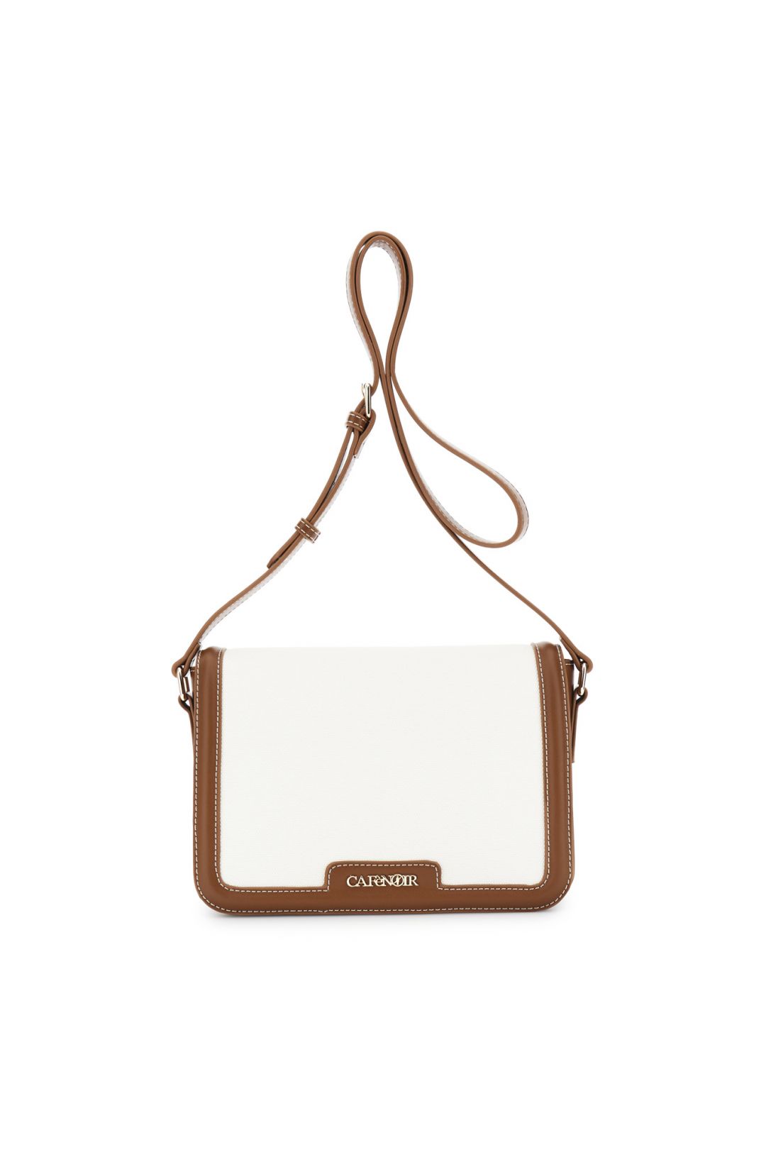 CAFèNOIR borsa donna postina tracolla canvas ecopelle small C3MB1007 W099 PANNA CUOIO estate 2026