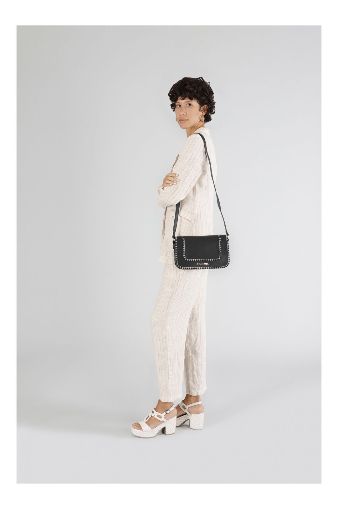 CAFèNOIR borsa donna tracolla ecopelle small postina C3MC0808 N001 NERO estate 2025