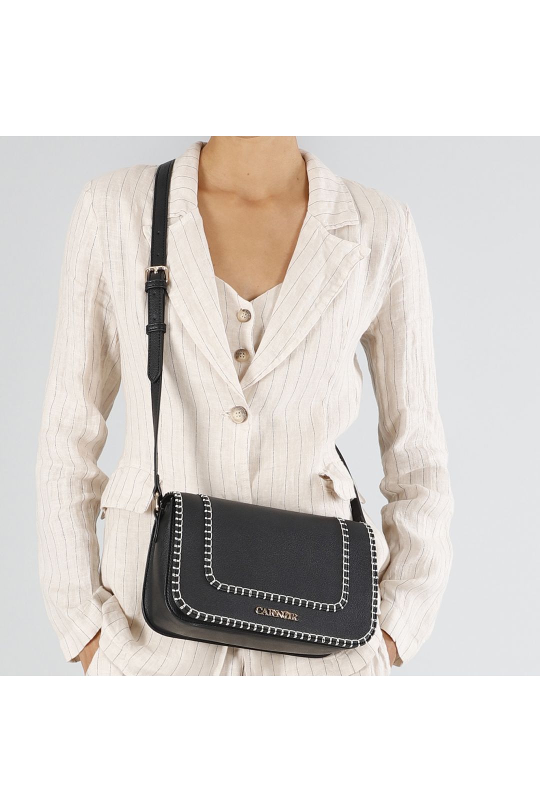 CAFèNOIR borsa donna tracolla ecopelle small postina C3MC0808 N001 NERO estate 2025