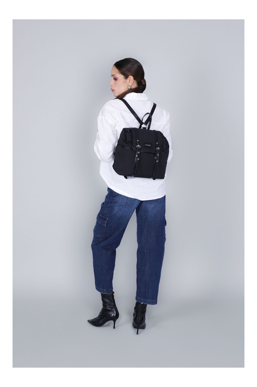 CAFèNOIR borsa donna zaino nylon media C3ME0902 N001 NERO inverno 2025