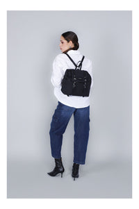 Thumbnail for CAFèNOIR borsa donna zaino nylon media C3ME0902 N001 NERO inverno 2025