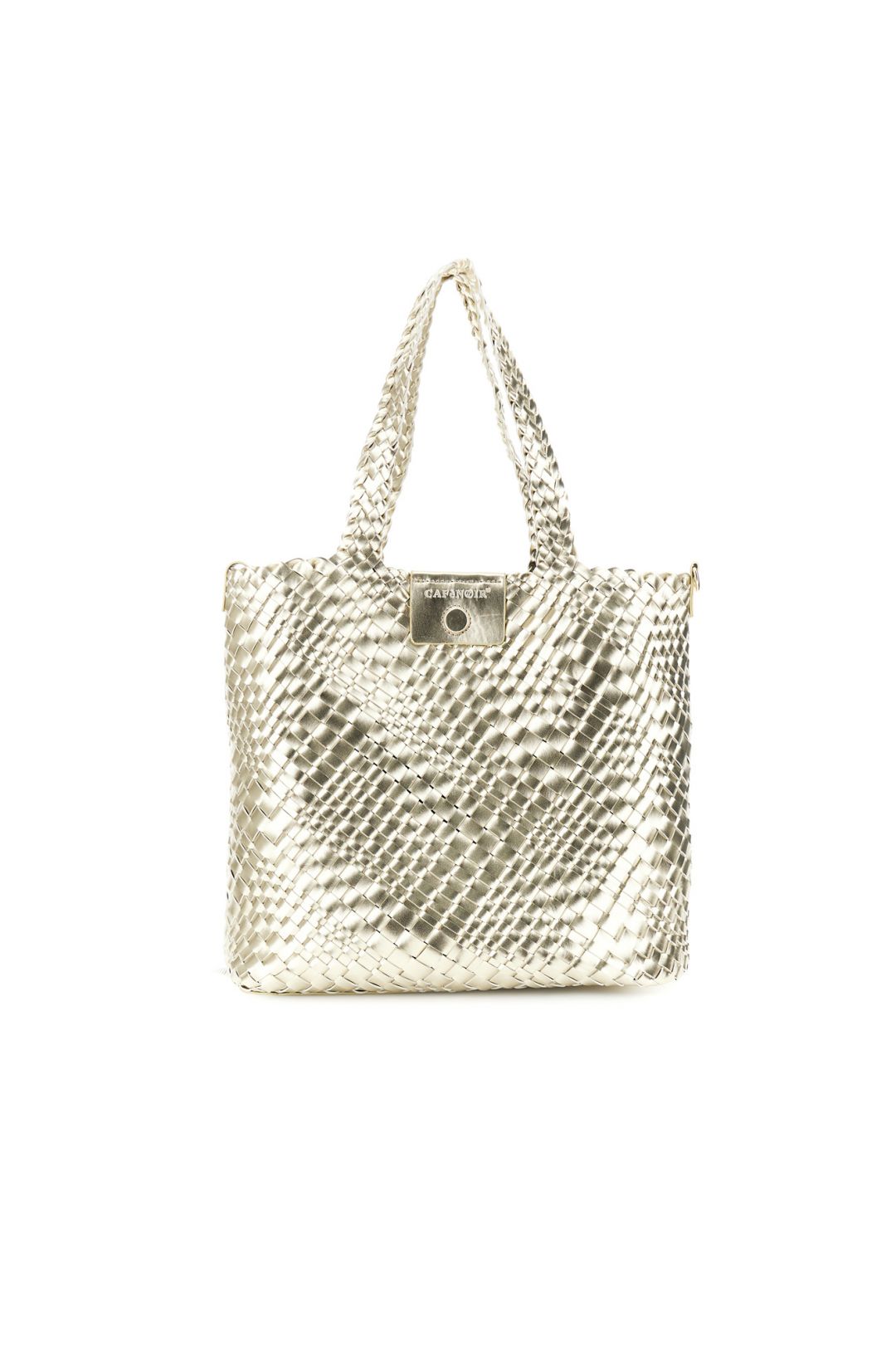 CAFèNOIR borsa donna a spalla intrecciata grande C3MG1021 M122 BRONZO PLATINO estate 2026