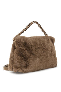 Thumbnail for CAFèNOIR borsa donna pelliccia sintetica C3NB0906 M084 VISONE MARRONE inverno 2025