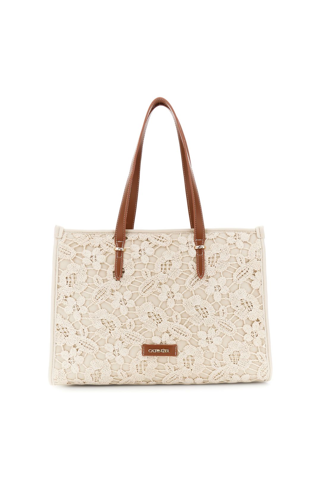 CAFèNOIR borsa donna shopping macramè large C3NB1051 M072 ECRU BEIGE estate 2026