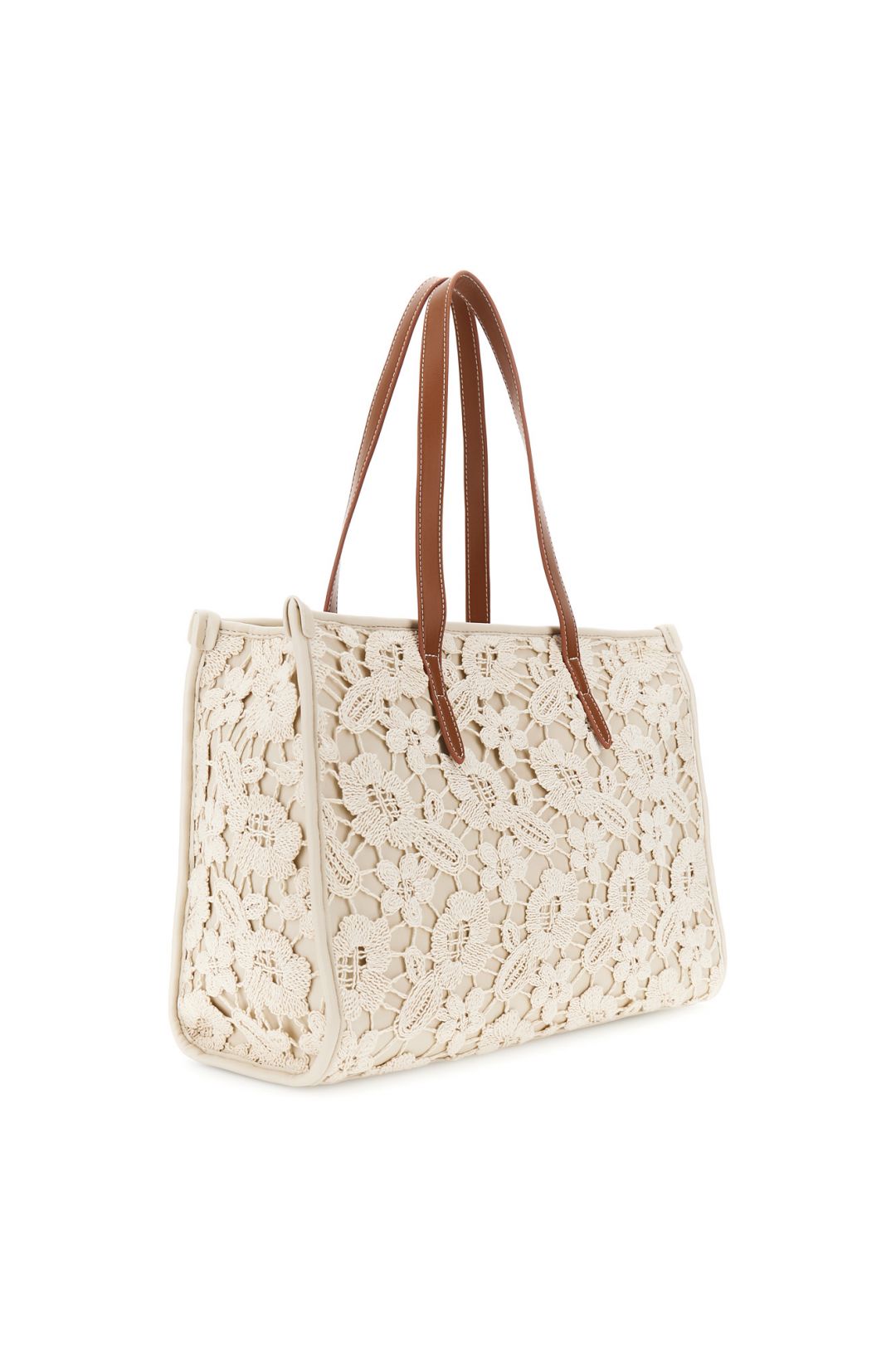 CAFèNOIR borsa donna shopping macramè large C3NB1051 M072 ECRU BEIGE estate 2026