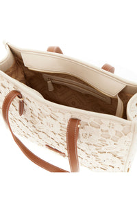 Thumbnail for CAFèNOIR borsa donna shopping macramè large C3NB1051 M072 ECRU BEIGE estate 2026