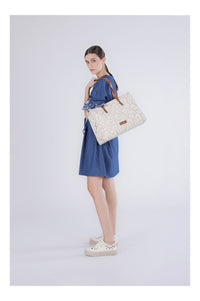 Thumbnail for CAFèNOIR borsa donna shopping macramè large C3NB1051 M072 ECRU BEIGE estate 2026