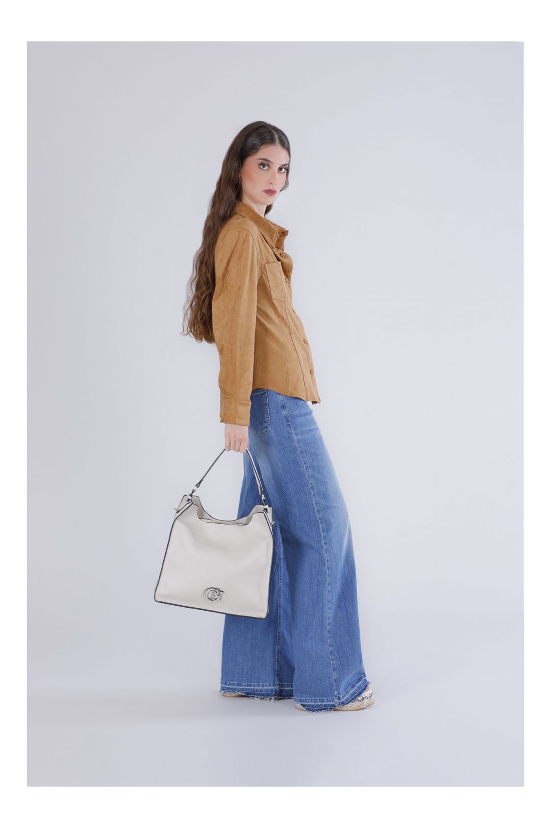 CAFèNOIR borsa donna a spalla ecopelle large quadrata C3NE1013 L007 AVORIO estate 2026